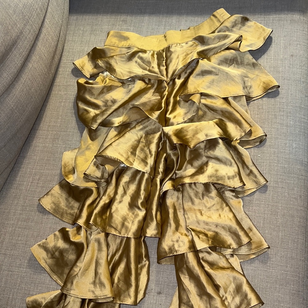 Gold Ruffled Pants